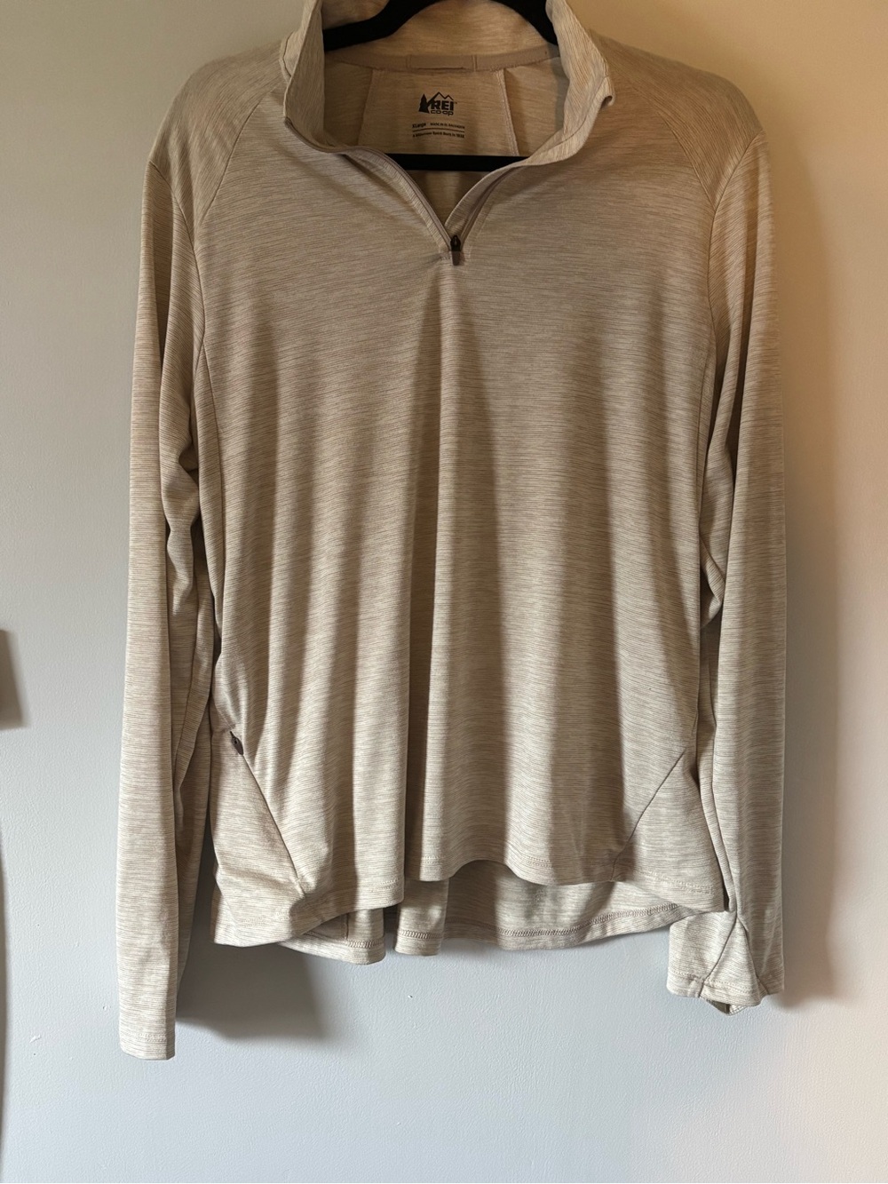 REI Co-op Light Tan Half-Zip Pullover